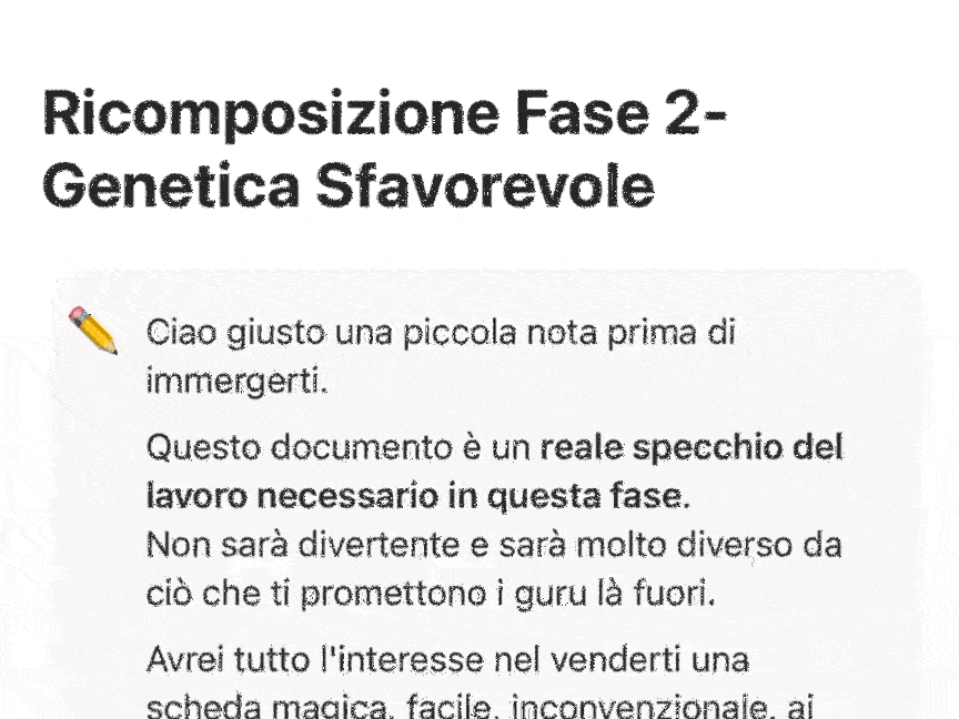 Mockup Sistema Notion Genetica Sfavorevole
